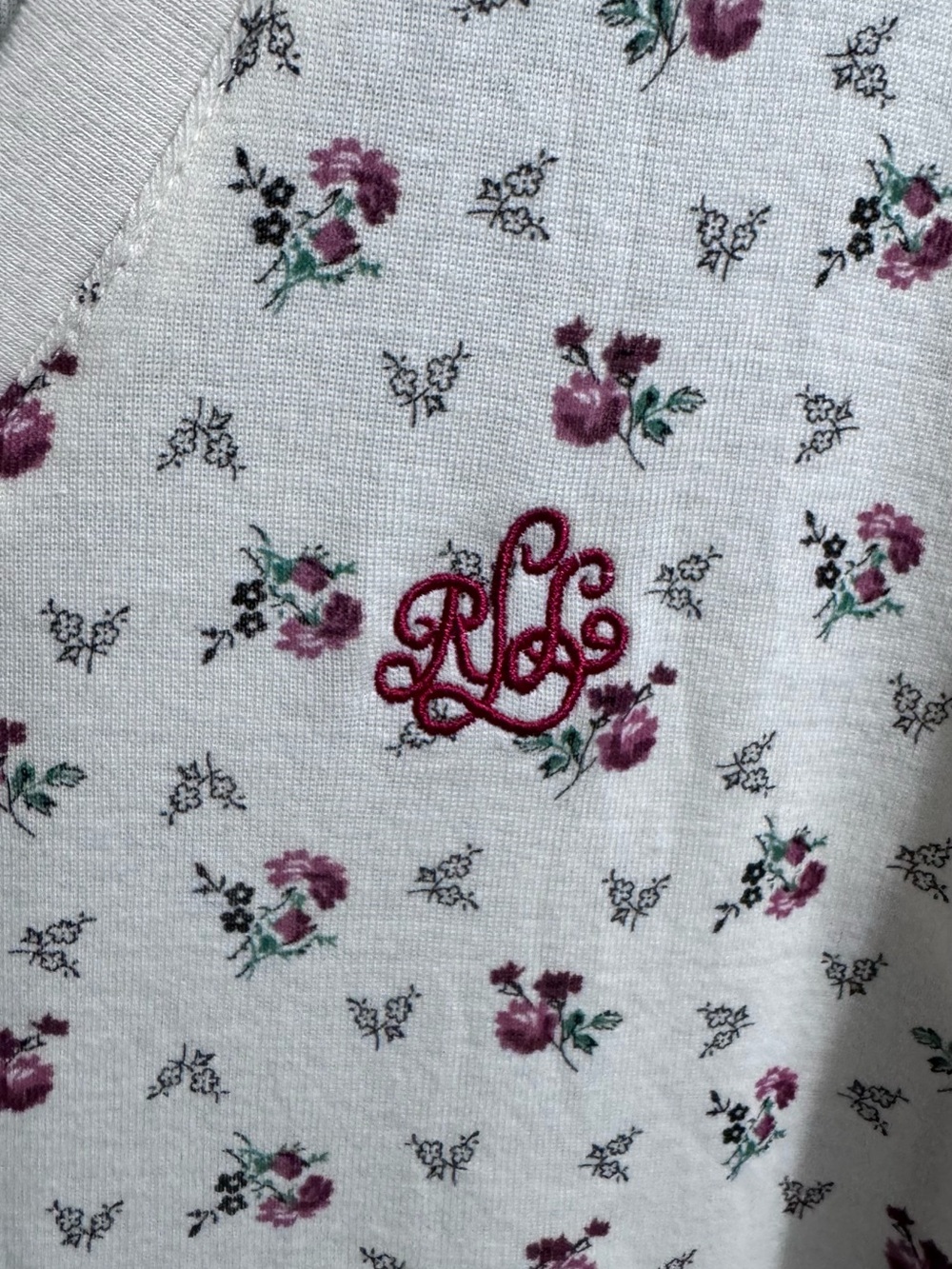 Lauren Ralph Lauren Cotton Floral Knit Nightshirt Pajama Dress XL - Picture 10 of 13
